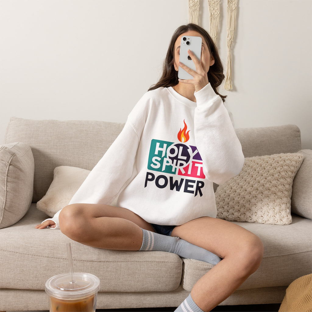 Holy Spirit Power - Crewneck Sweatshirt | Bible Art | Share Your Faith