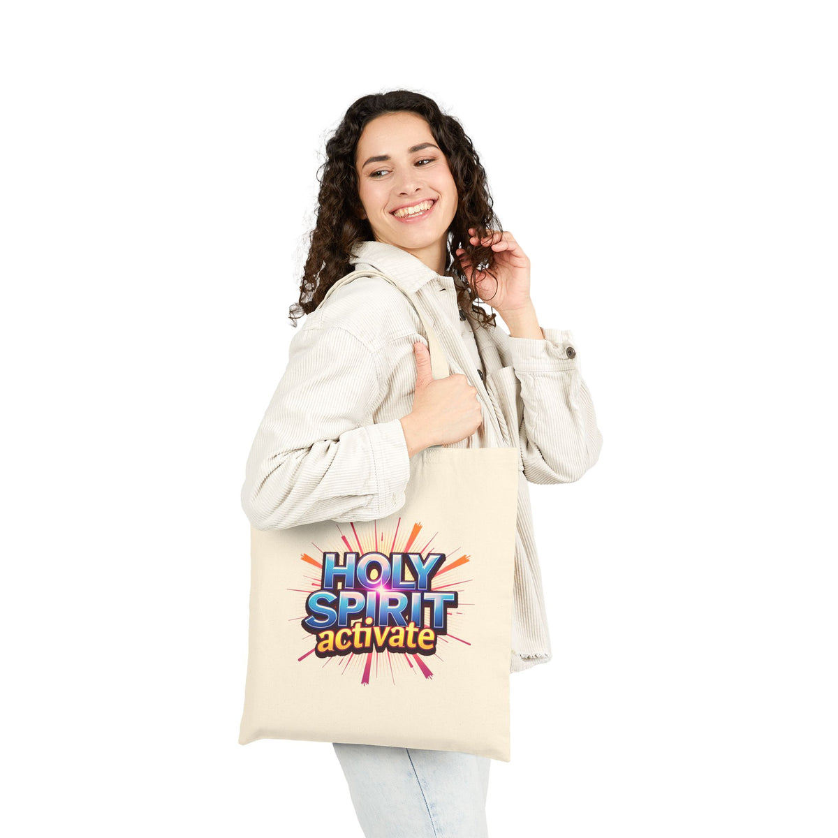 Holy Spirit Activate - Canvas Tote Bag - Spirit-led Christian Living