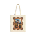 Jesus Carrying the Little Lamb - Framed - Canvas Tote Bag - The Good Shepherd Christian Art