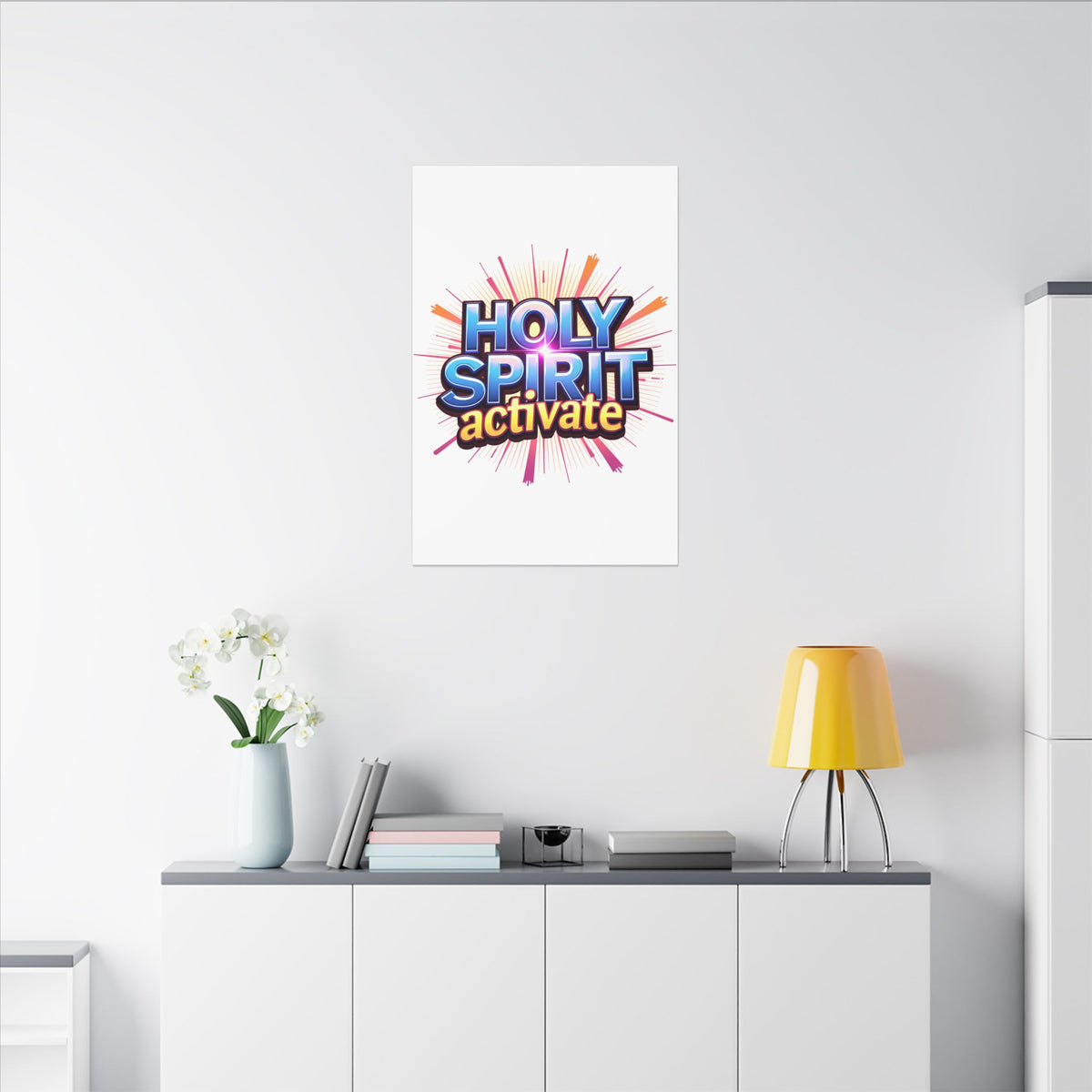 Holy Spirit Activate | 24" x 36" Canvas (Vertical) | Christian Wall Art | Faith Home Decor | Spirit-led Christian Living