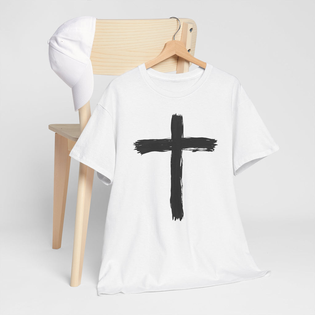 Minimalist Cross - T-Shirt | Religious Inspirational Tee, Cross Shirt
