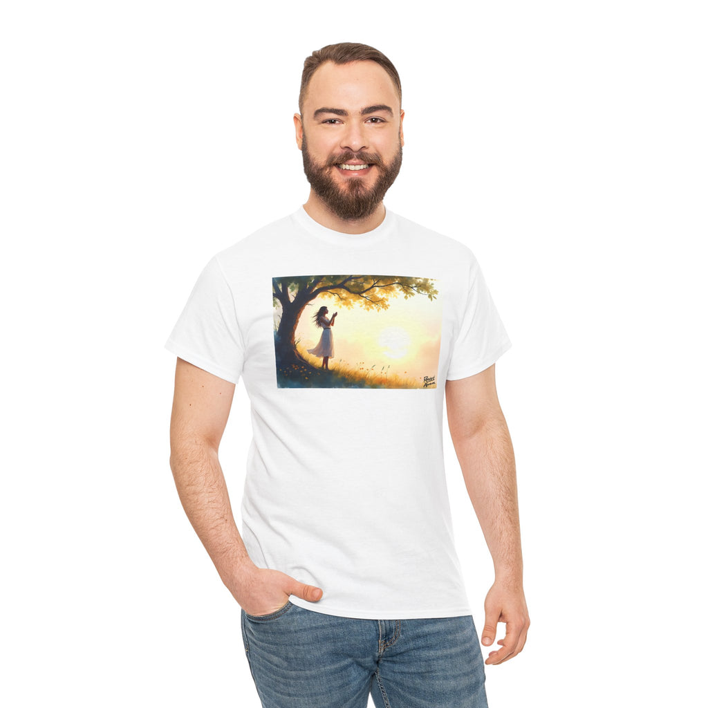 Woman's Sunrise Prayer in Nature - T-Shirt | Religious Inspirational Tee, Prayer Shirt
