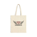 Send Coffee and Angels - Canvas Tote Bag - Bringing Faith and Humor to Mornings
