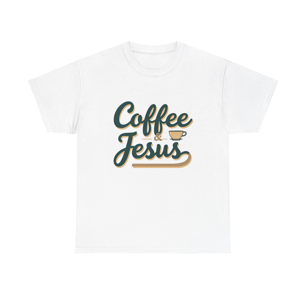 Coffee and Jesus - T-Shirt | Religious Inspirational Tee | Simple Morning Rhythm