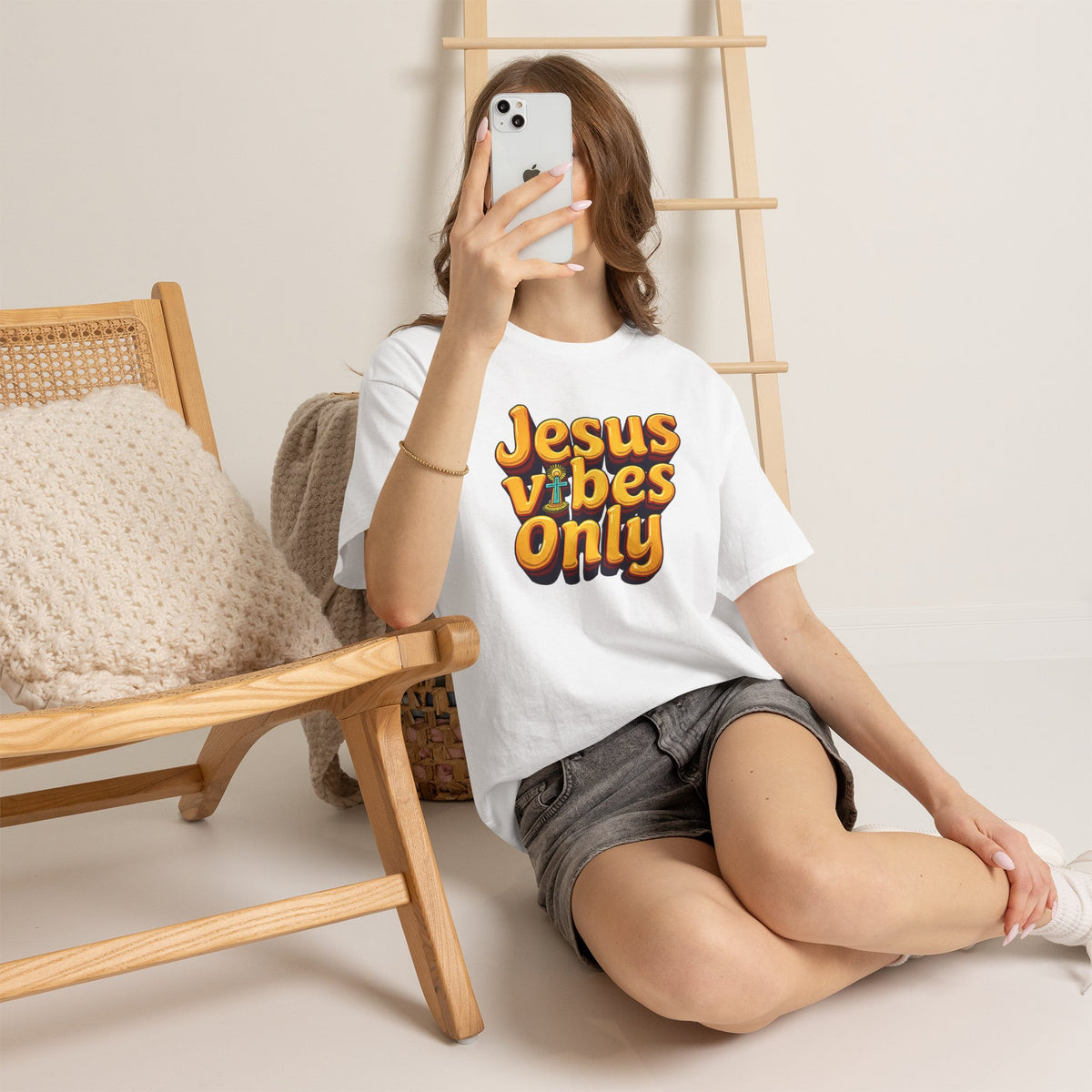 Jesus Vibes Only - T-Shirt | Religious Inspirational Tee, Retro Shirt
