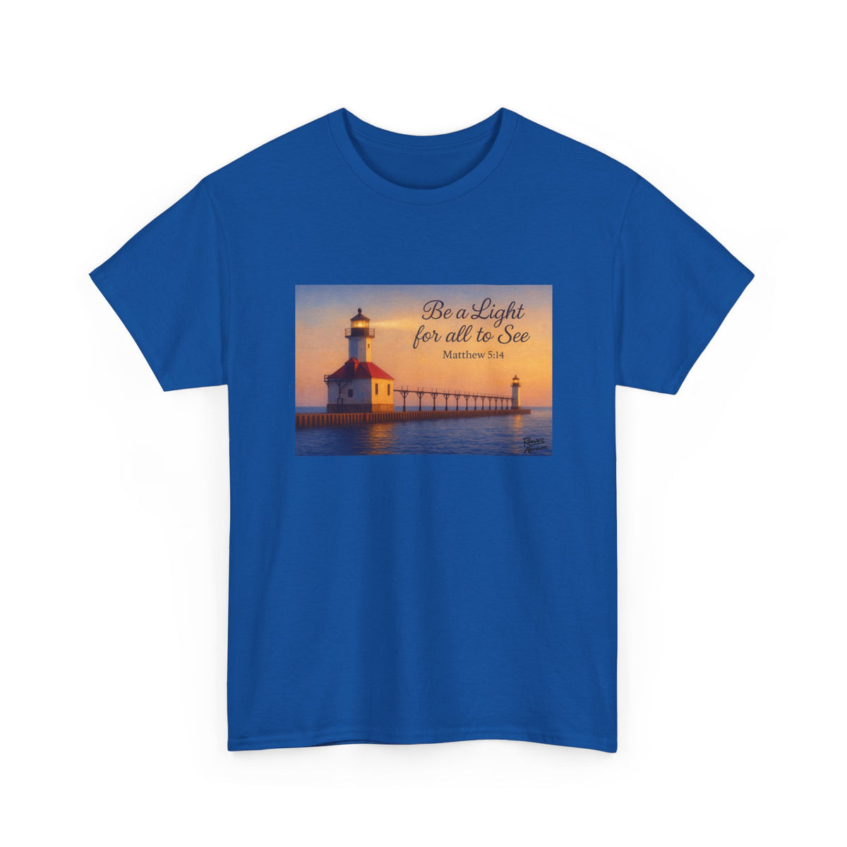 Be a Light - Matthew 5:14 | T-Shirt | Religious Inspirational Tee | Christian Art | Scripture Shirt