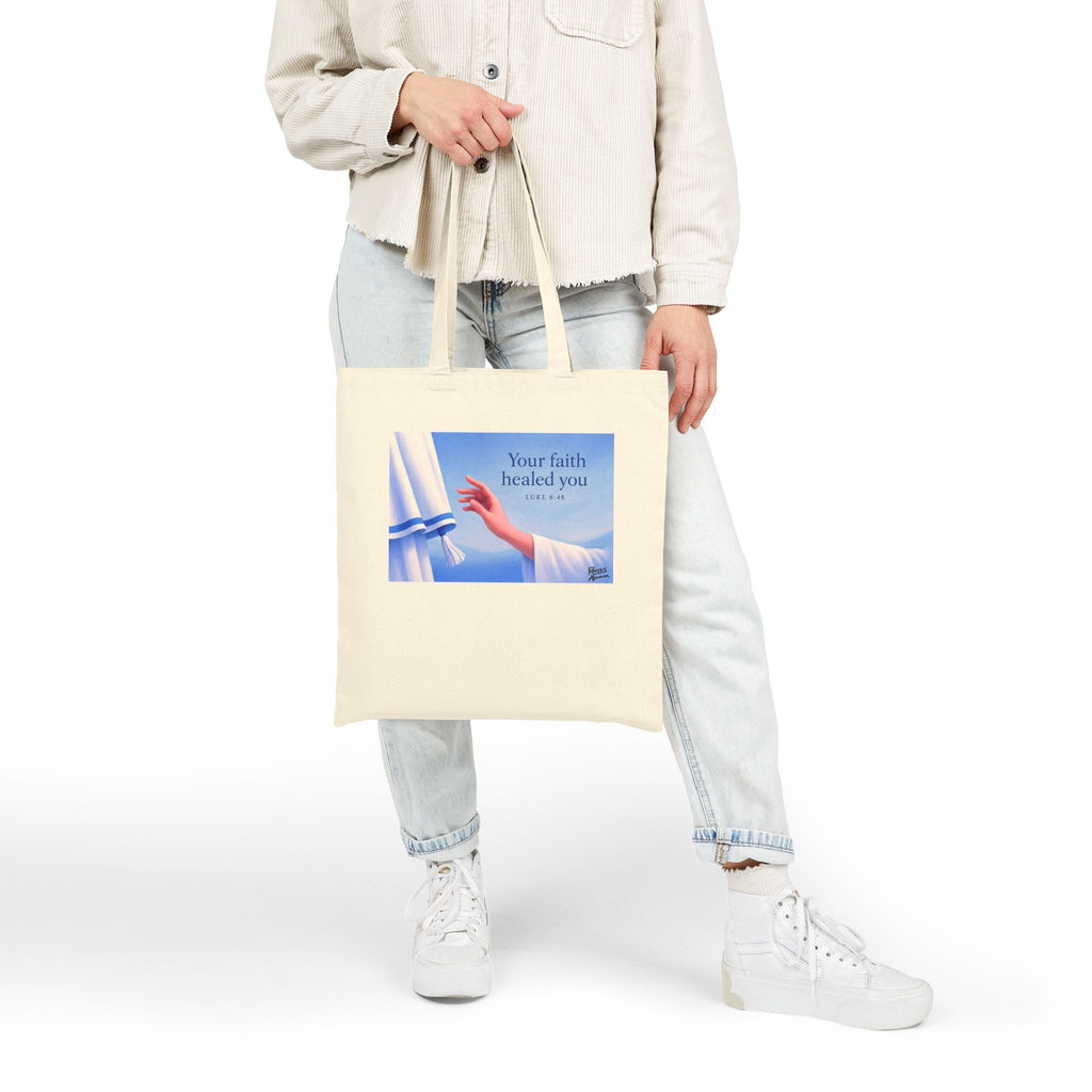 Your Faith Healed You (Luke 8:48) - Canvas Tote Bag