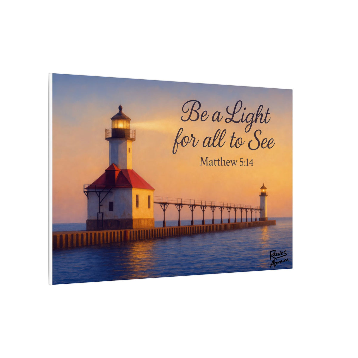 Be a Light - Matthew 5:14 | 36" x 24" Canvas (Horizontal) | Christian Wall Art | Inspirational Scripture