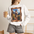 Jesus Carrying the Little Lamb - Framed - Crewneck Sweatshirt | The Good Shepherd Christian Art