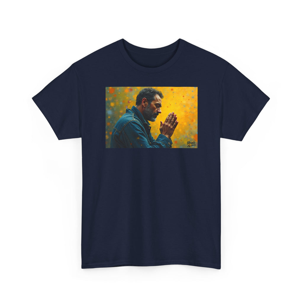 Man in Prayer - T-Shirt | Religious Inspirational Tee, Prayer Artwork