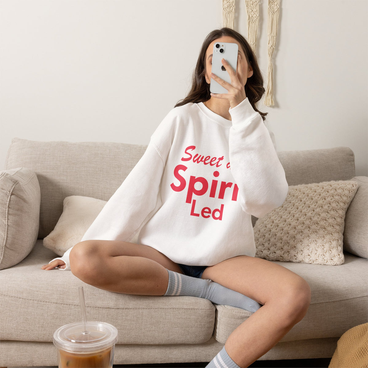 Sweet and Spirit Led - Crewneck Sweatshirt | Holy Spirit Guided Life