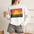 Glowing Cross in the Field - Crewneck Sweatshirt | Cross of Christ