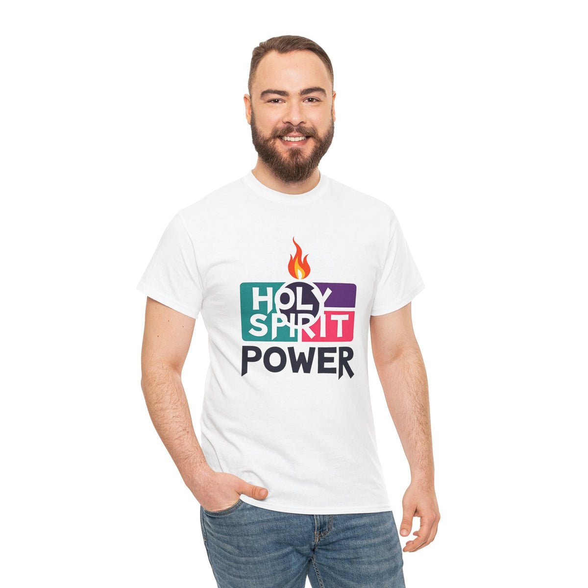 Holy Spirit Power - T-Shirt | Religious Inspirational Tee, Share Your Faith