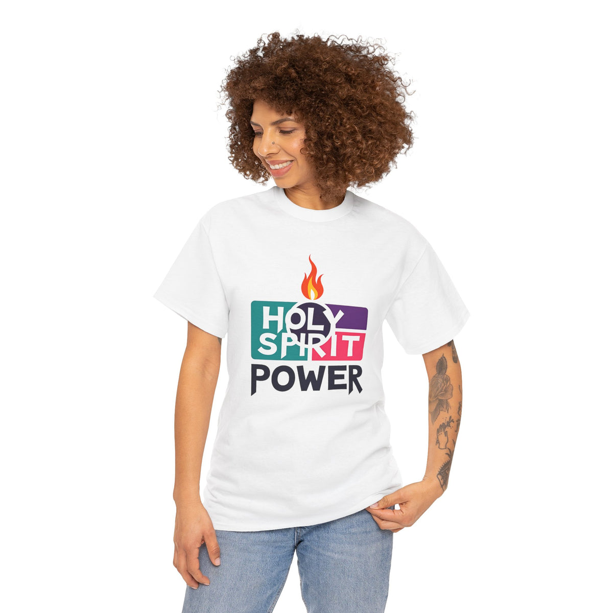 Holy Spirit Power - T-Shirt | Religious Inspirational Tee, Share Your Faith