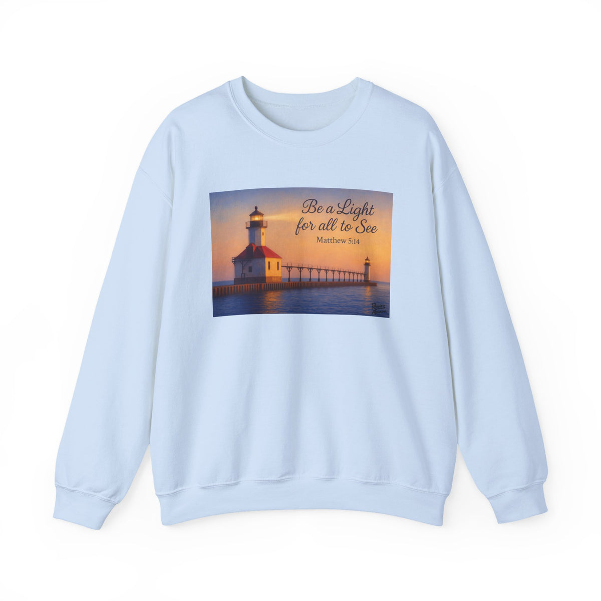 Be a Light - Matthew 5:14 | Crewneck Sweatshirt | Christian Art | Inspirational Scripture