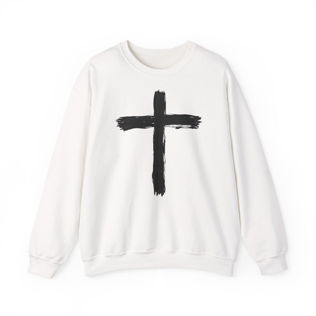 Minimalist Cross - Crewneck Sweatshirt | Bible Art