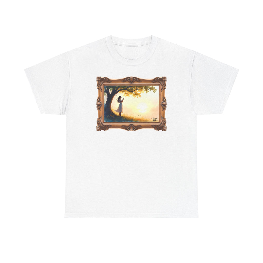 Woman's Sunrise Prayer in Nature - Framed - T-Shirt | Religious Inspirational Tee, Prayer Shirt