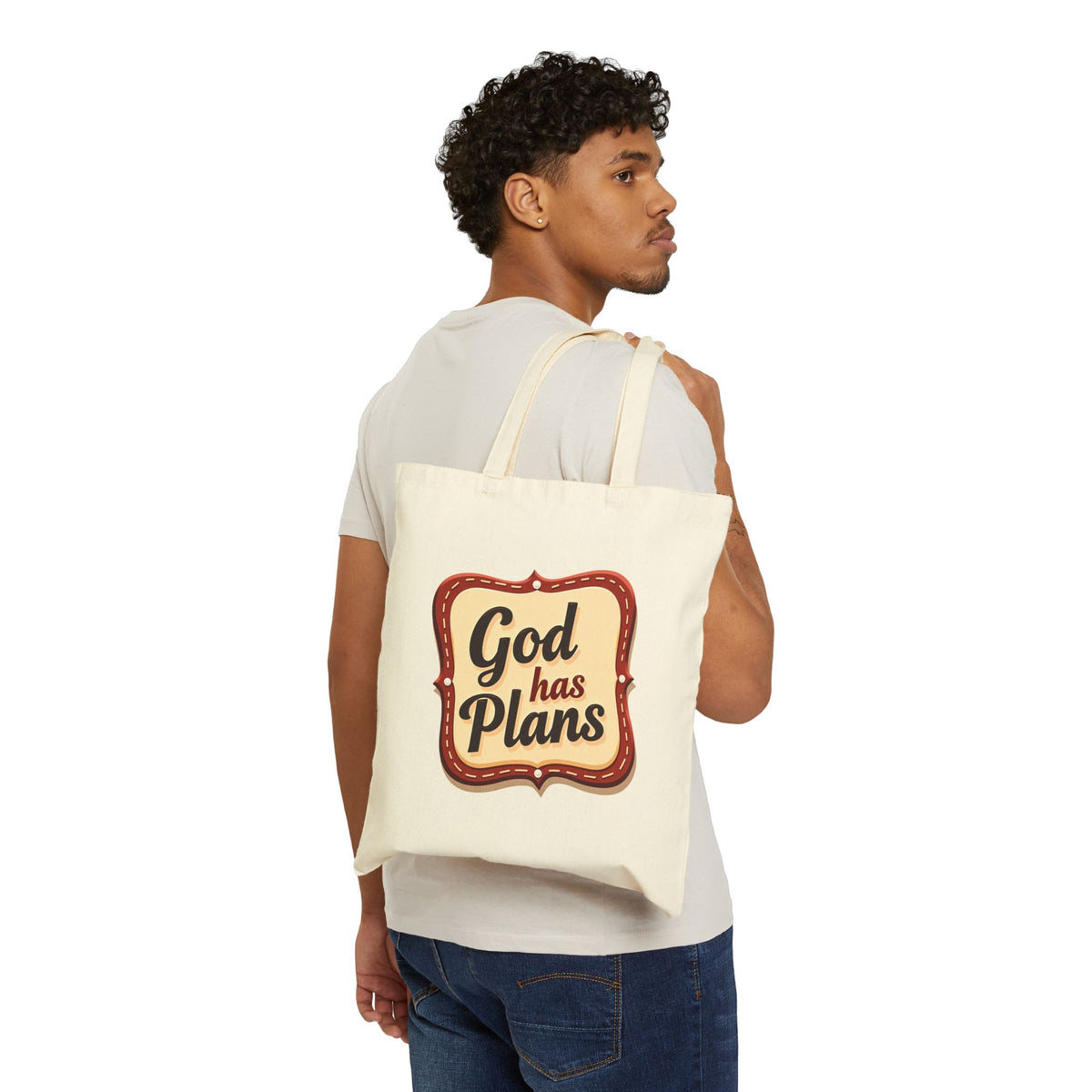 God Has Plans - Jeremiah 29:11 - Canvas Tote Bag - Trust God's Purposes