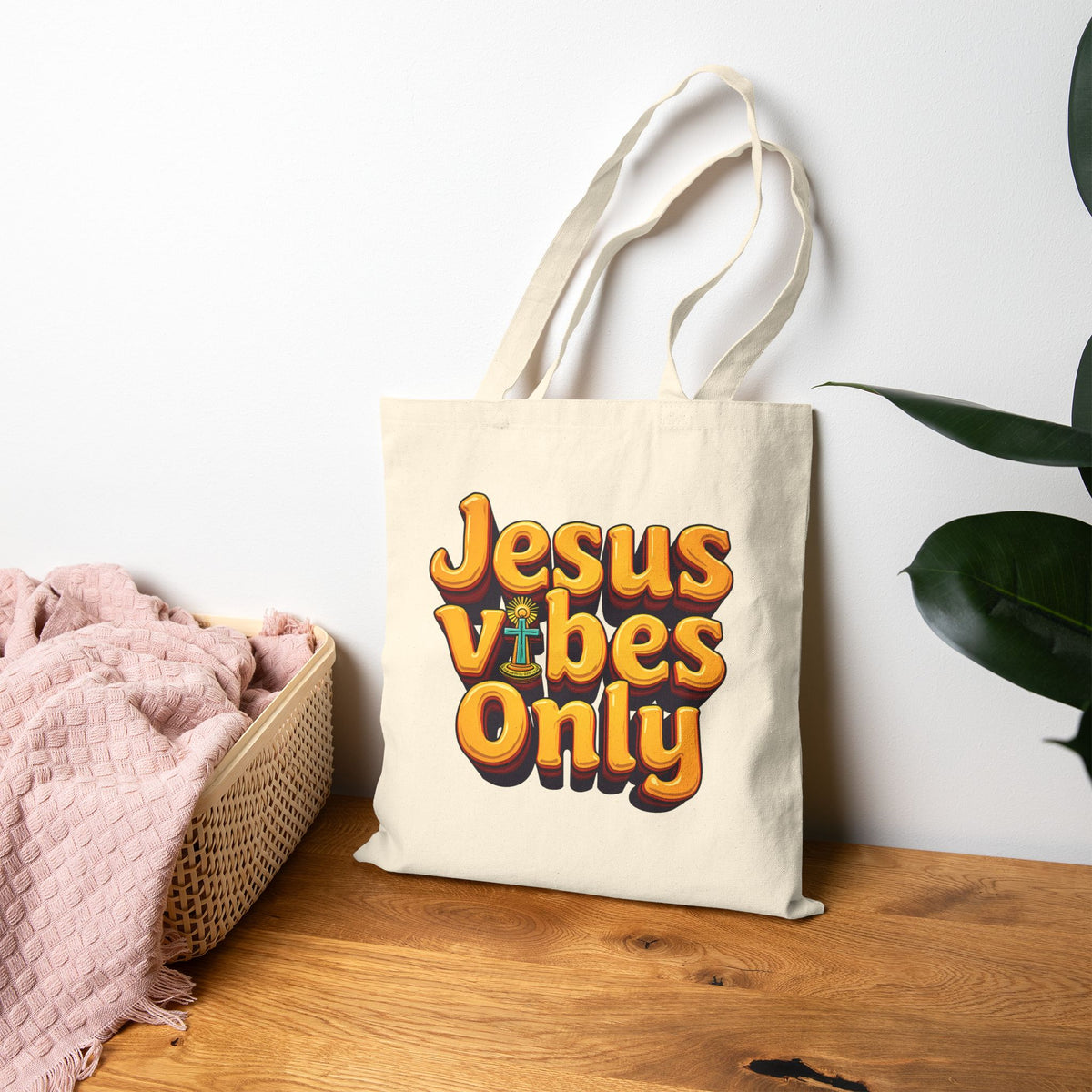 Jesus Vibes Only - Canvas Tote Bag