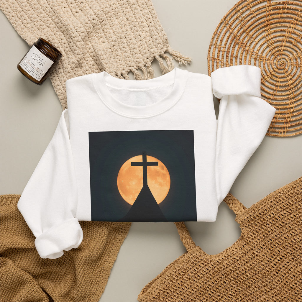 Church Steeple Moon - Crewneck Sweatshirt | Beauty of the Night Sky