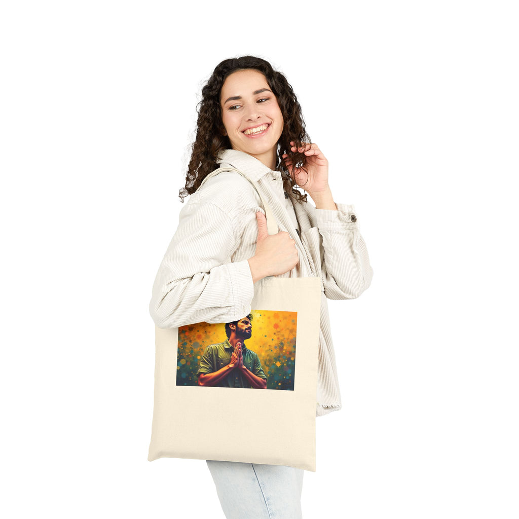 Praying Man Starburst - Canvas Tote Bag