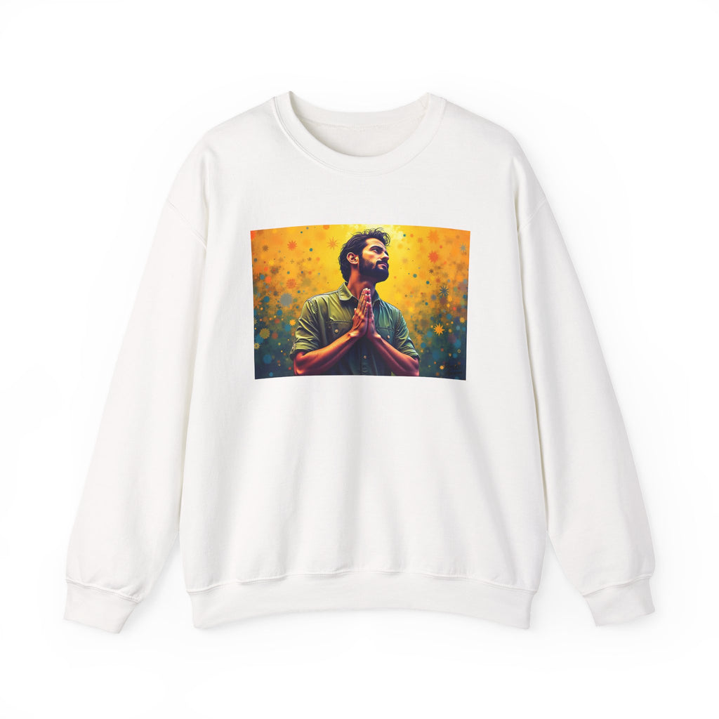 Praying Man Starburst - Crewneck Sweatshirt | Prayer Shirt