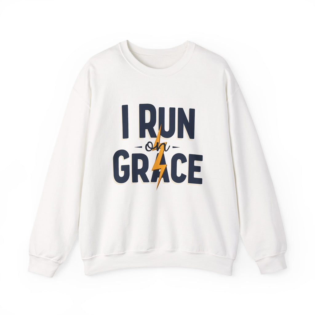 I Run on Grace - Crewneck Sweatshirt | Strength for the Journey