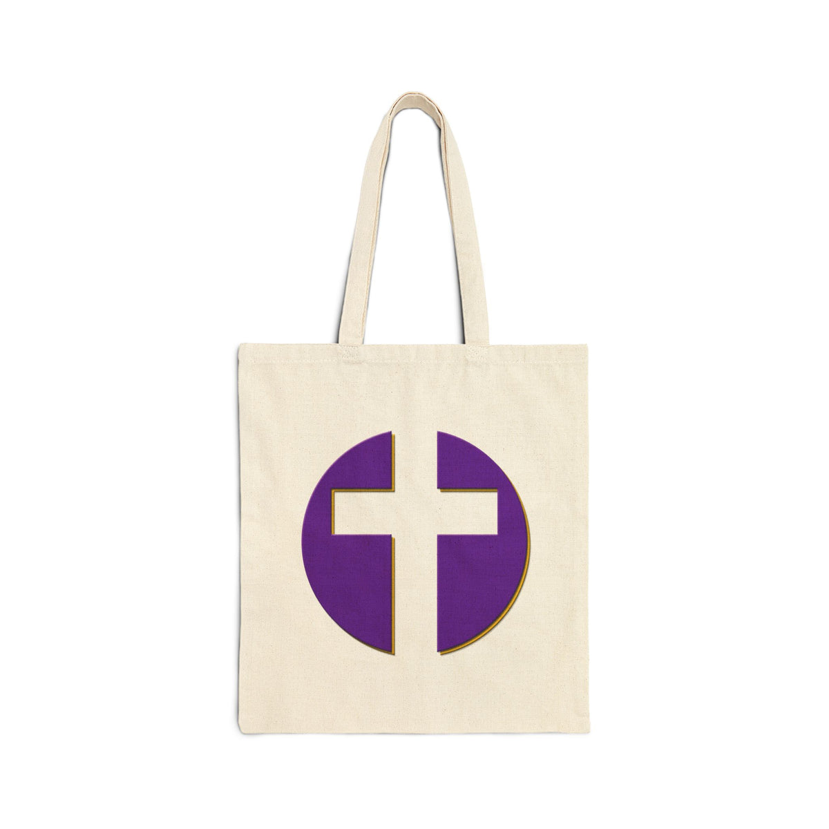 Minimalist Cross Circle - Canvas Tote Bag
