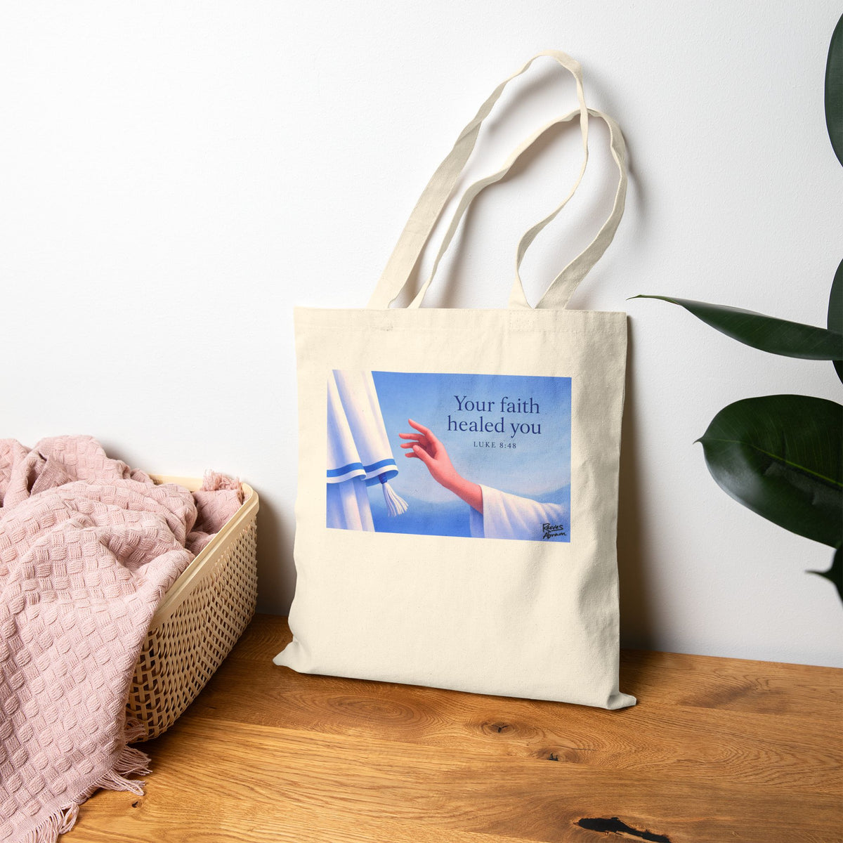 Your Faith Healed You (Luke 8:48) - Canvas Tote Bag
