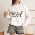 Send Coffee and Angels - Crewneck Sweatshirt | Bringing Faith and Humor to Mornings