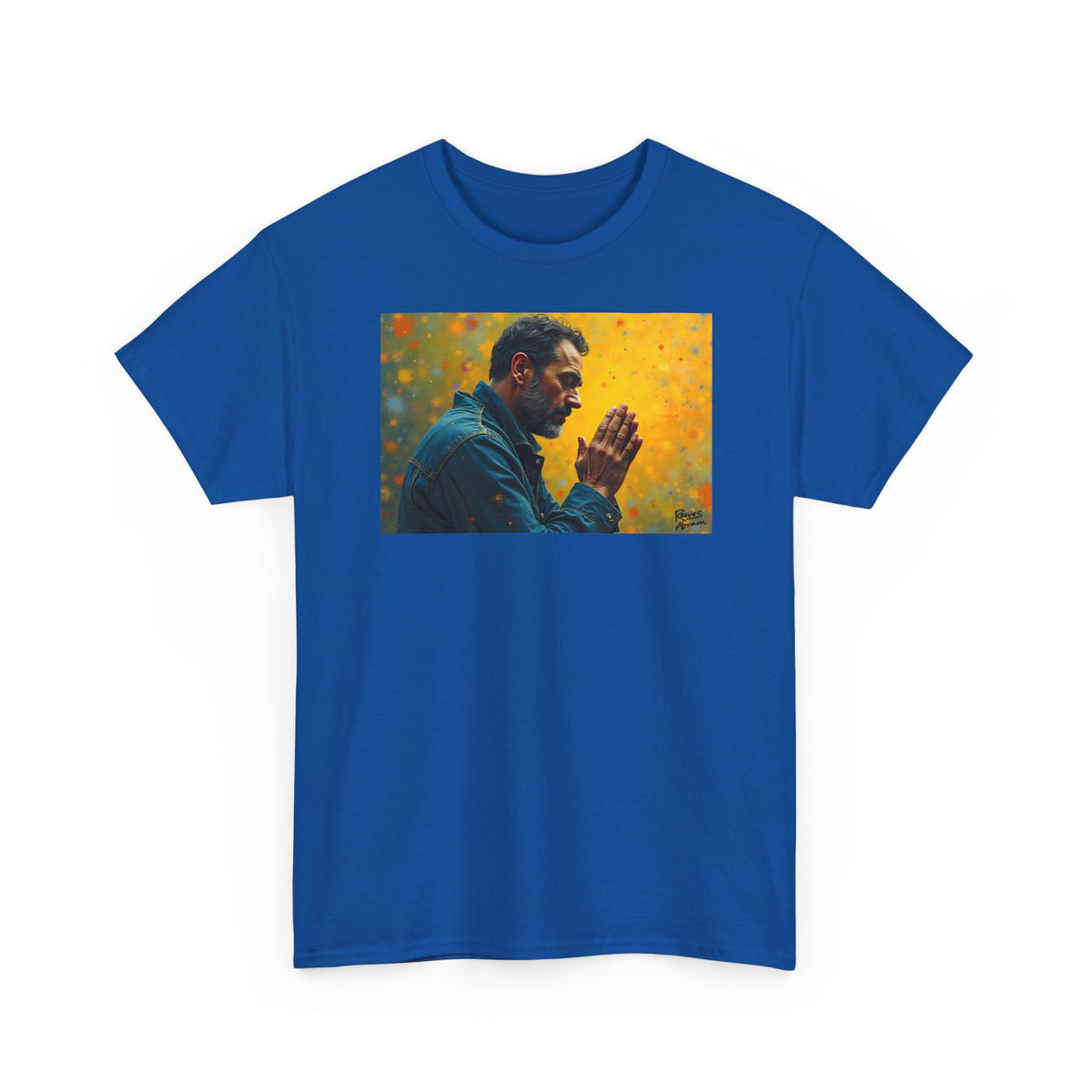 Man in Prayer - T-Shirt | Religious Inspirational Tee, Prayer Artwork
