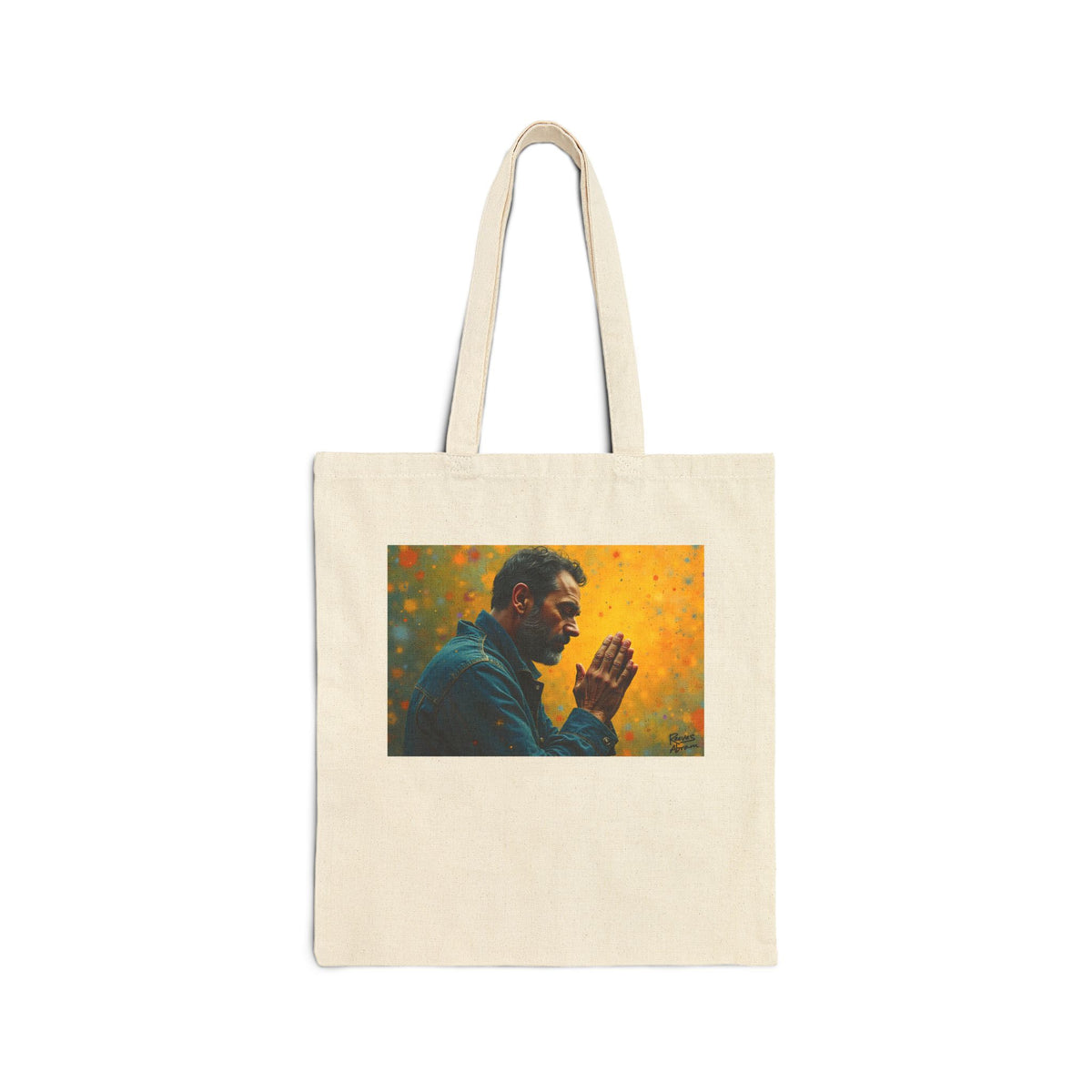 Man in Prayer - Canvas Tote Bag