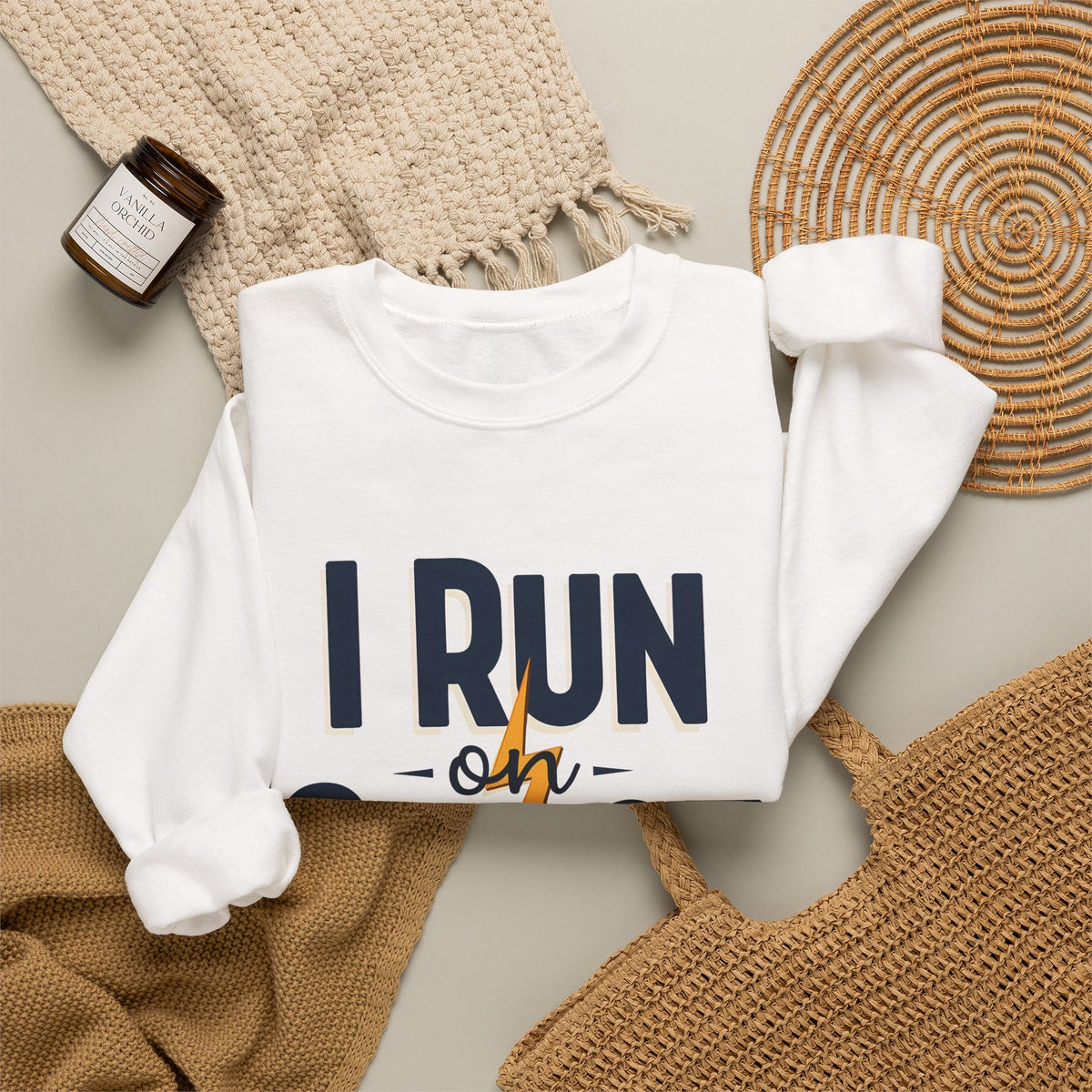 I Run on Grace - Crewneck Sweatshirt | Strength for the Journey