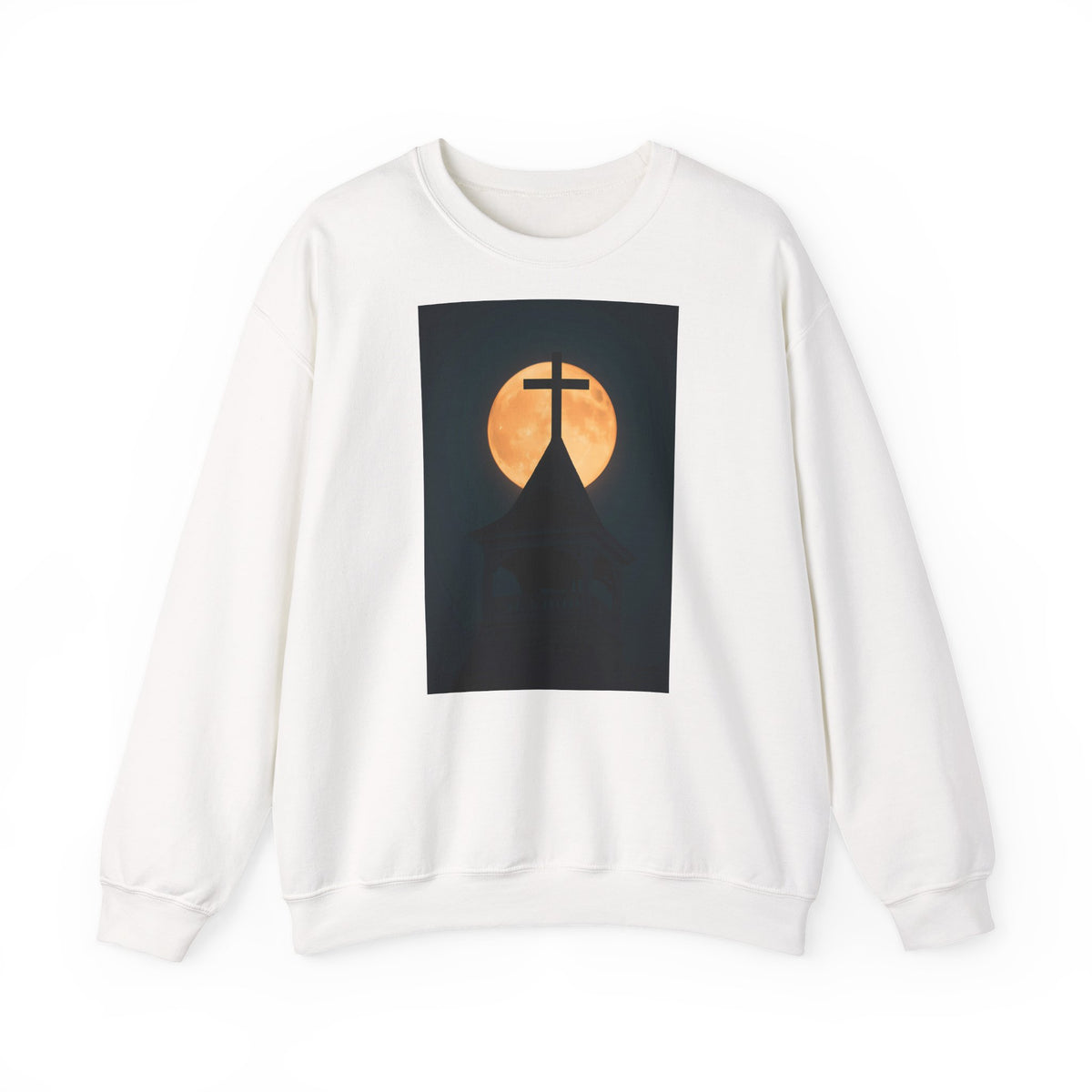 Church Steeple Moon - Crewneck Sweatshirt | Beauty of the Night Sky