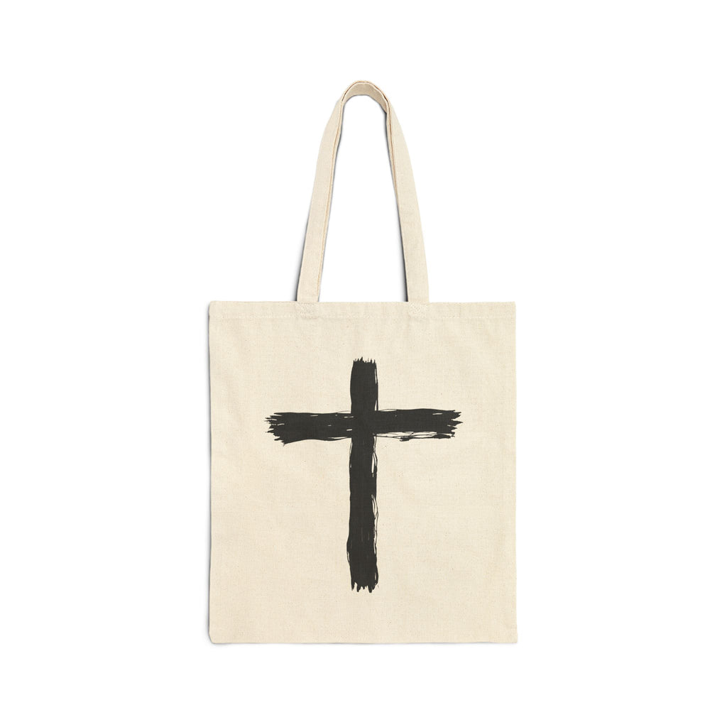 Minimalist Cross - Canvas Tote Bag
