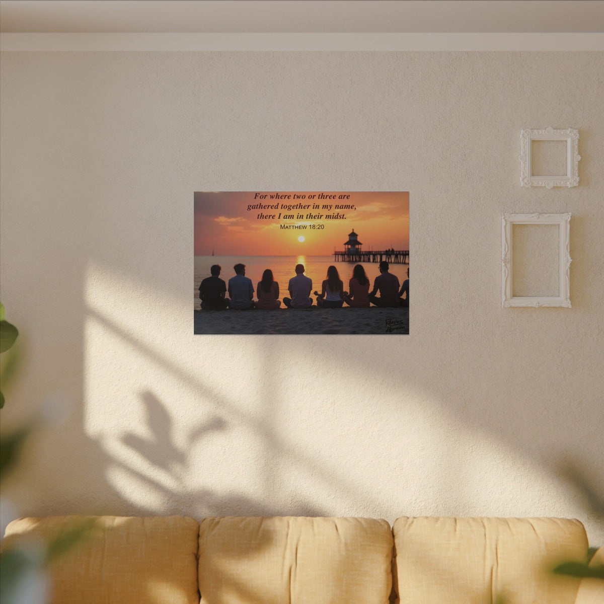 Where Two or Three Gather - 36" x 24" Canvas (Horizontal) | Christian Wall Art