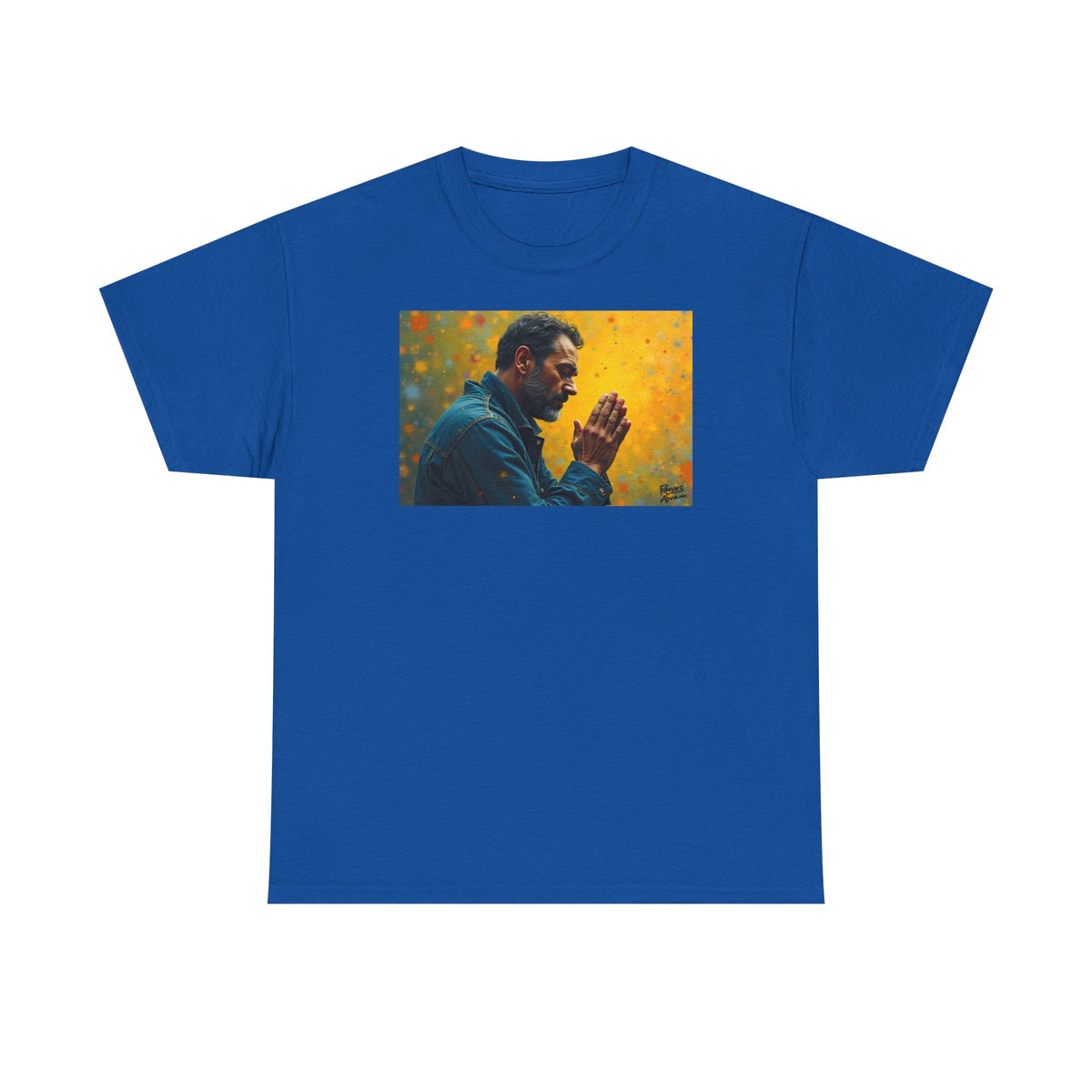 Man in Prayer - T-Shirt | Religious Inspirational Tee, Prayer Artwork