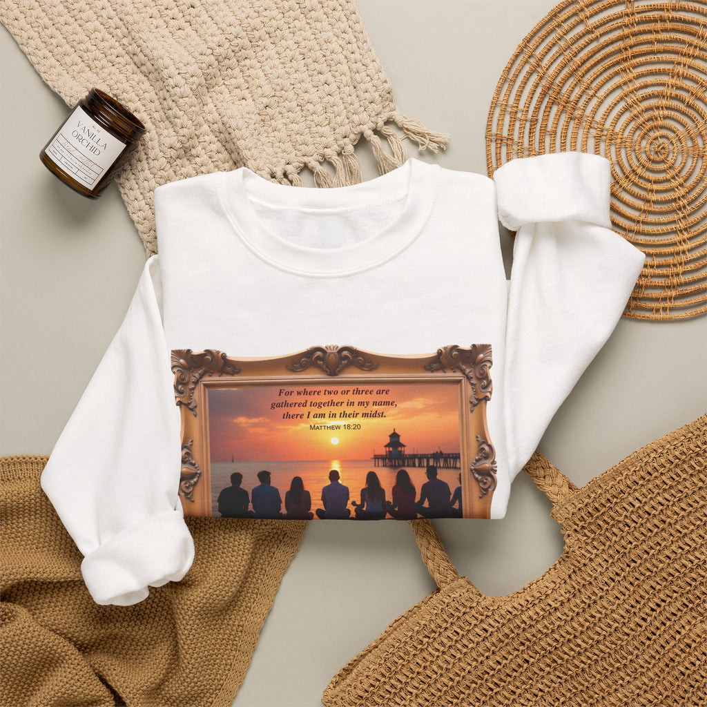 Where Two or Three Gather - Framed - Crewneck Sweatshirt | Matthew 18:20