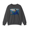 Praying Woman in Wildflowers | Crewneck Sweatshirt | Christian Art | Faith-Inspired