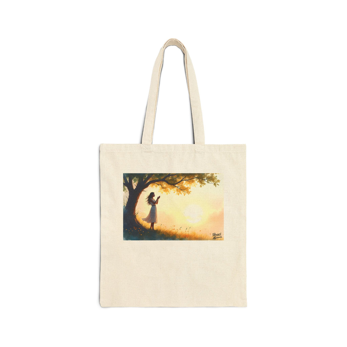 Woman's Sunrise Prayer in Nature - Canvas Tote Bag