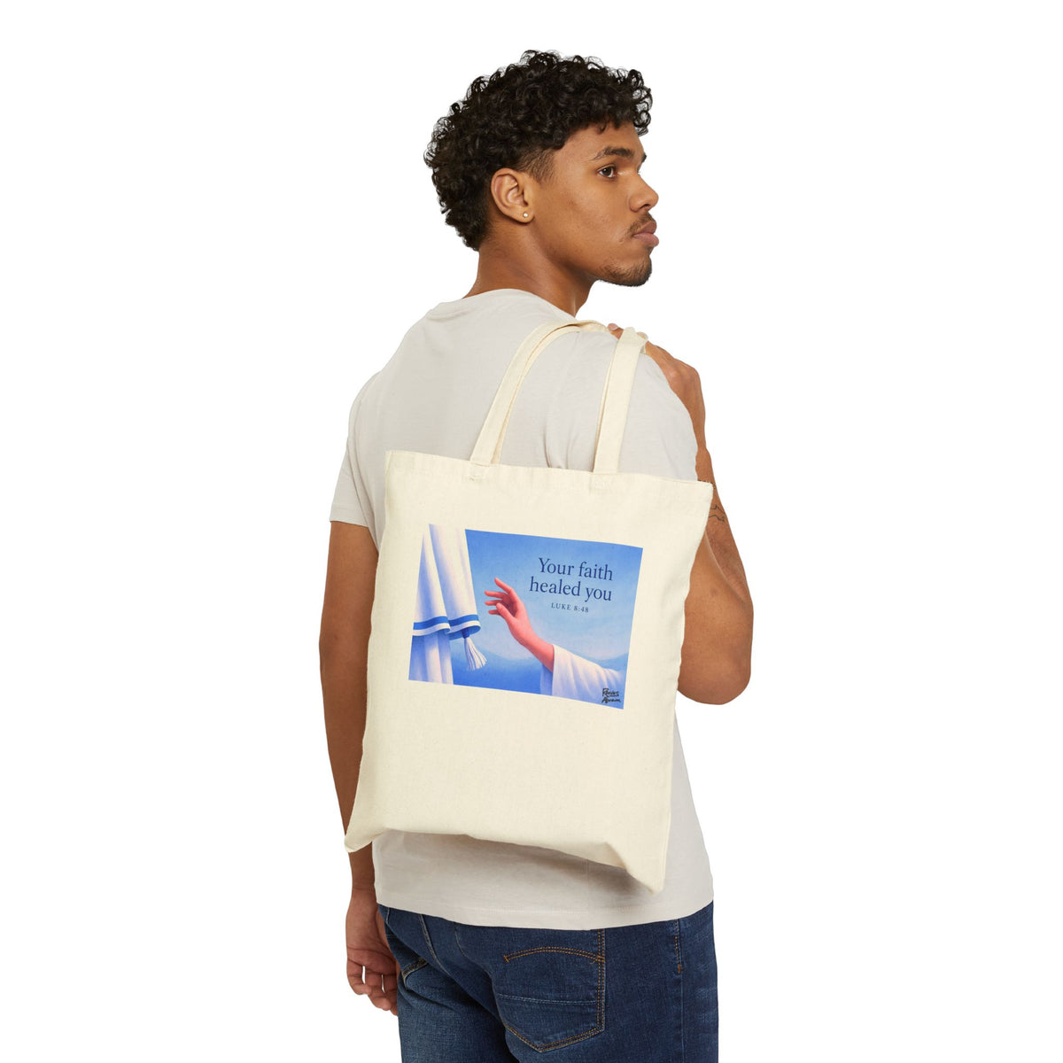 Your Faith Healed You (Luke 8:48) - Canvas Tote Bag