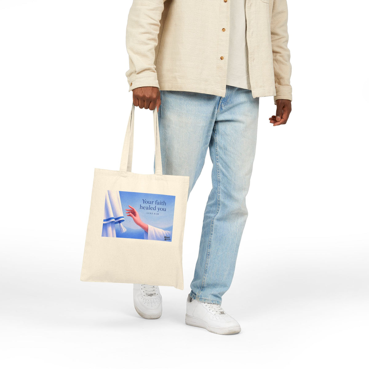 Your Faith Healed You (Luke 8:48) - Canvas Tote Bag