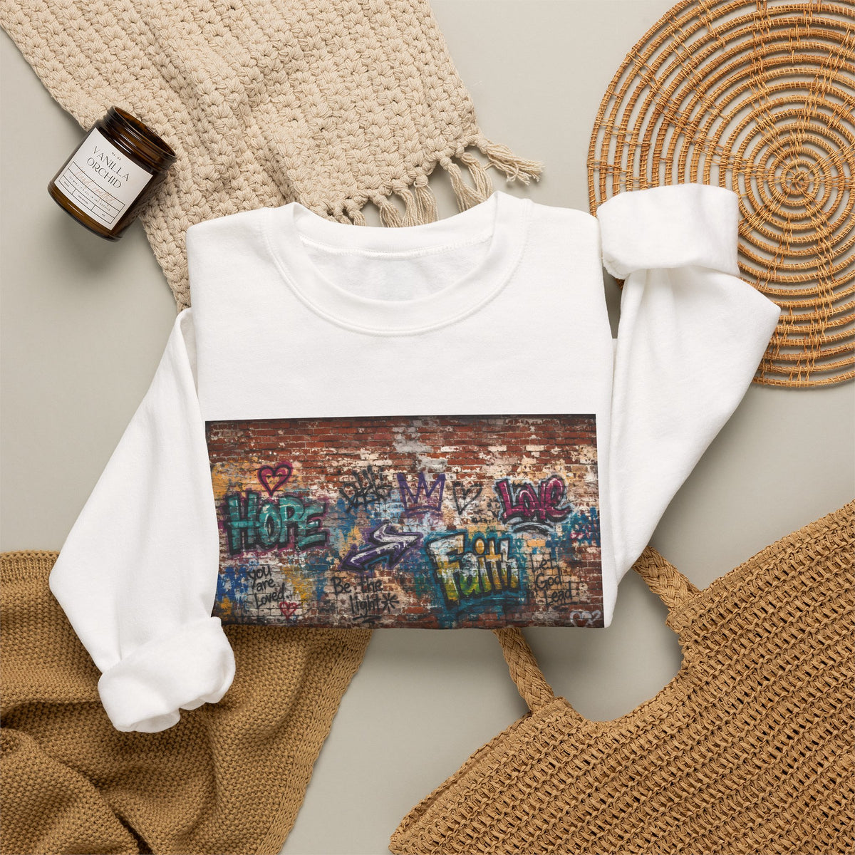 Walls of Faith - Crewneck Sweatshirt | Hope + Faith + Love