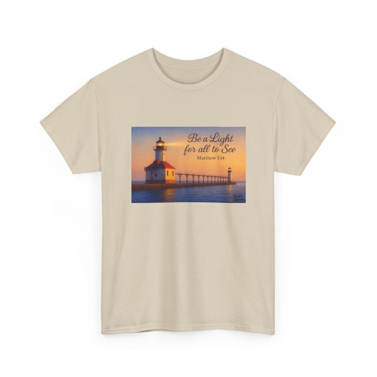 Be a Light - Matthew 5:14 | T-Shirt | Religious Inspirational Tee | Christian Art | Scripture Shirt