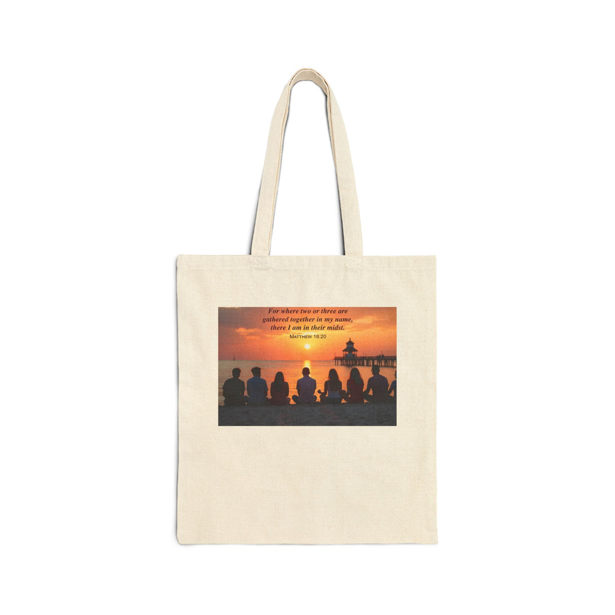 Where Two or Three Gather - Canvas Tote Bag - Matthew 18:20
