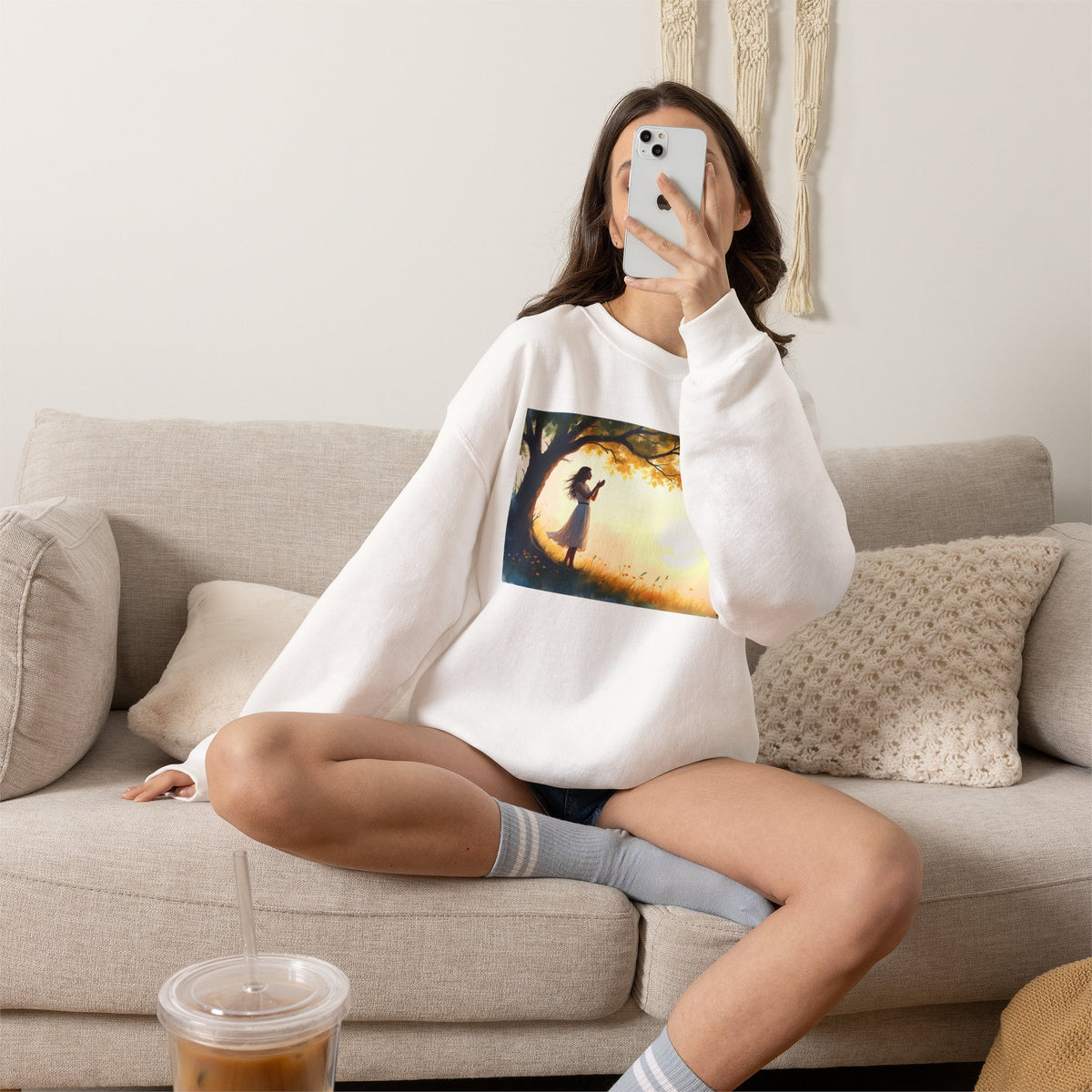 Woman's Sunrise Prayer in Nature - Crewneck Sweatshirt | Prayer Shirt