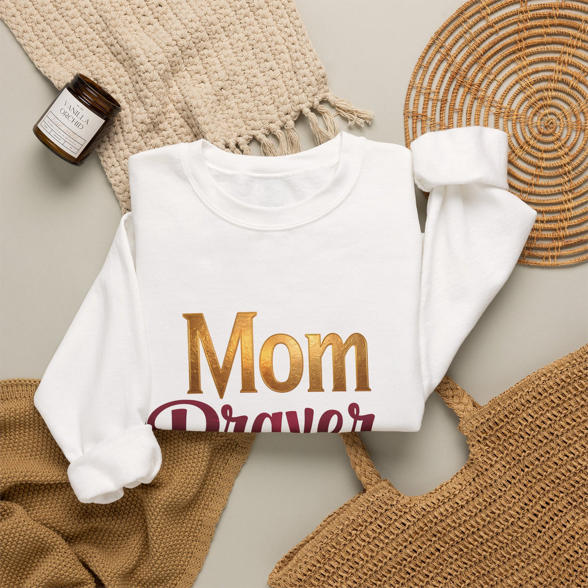 Mom Prayer Boss Warrior - Crewneck Sweatshirt | Celebrating the Extraordinary Influence of Mothers