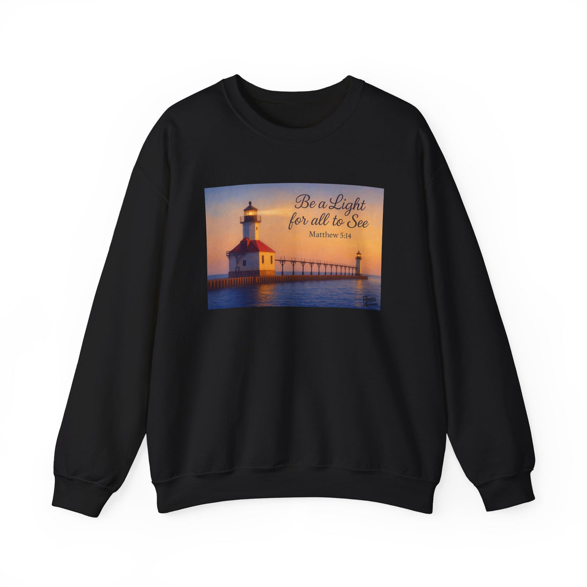 Be a Light - Matthew 5:14 | Crewneck Sweatshirt | Christian Art | Inspirational Scripture