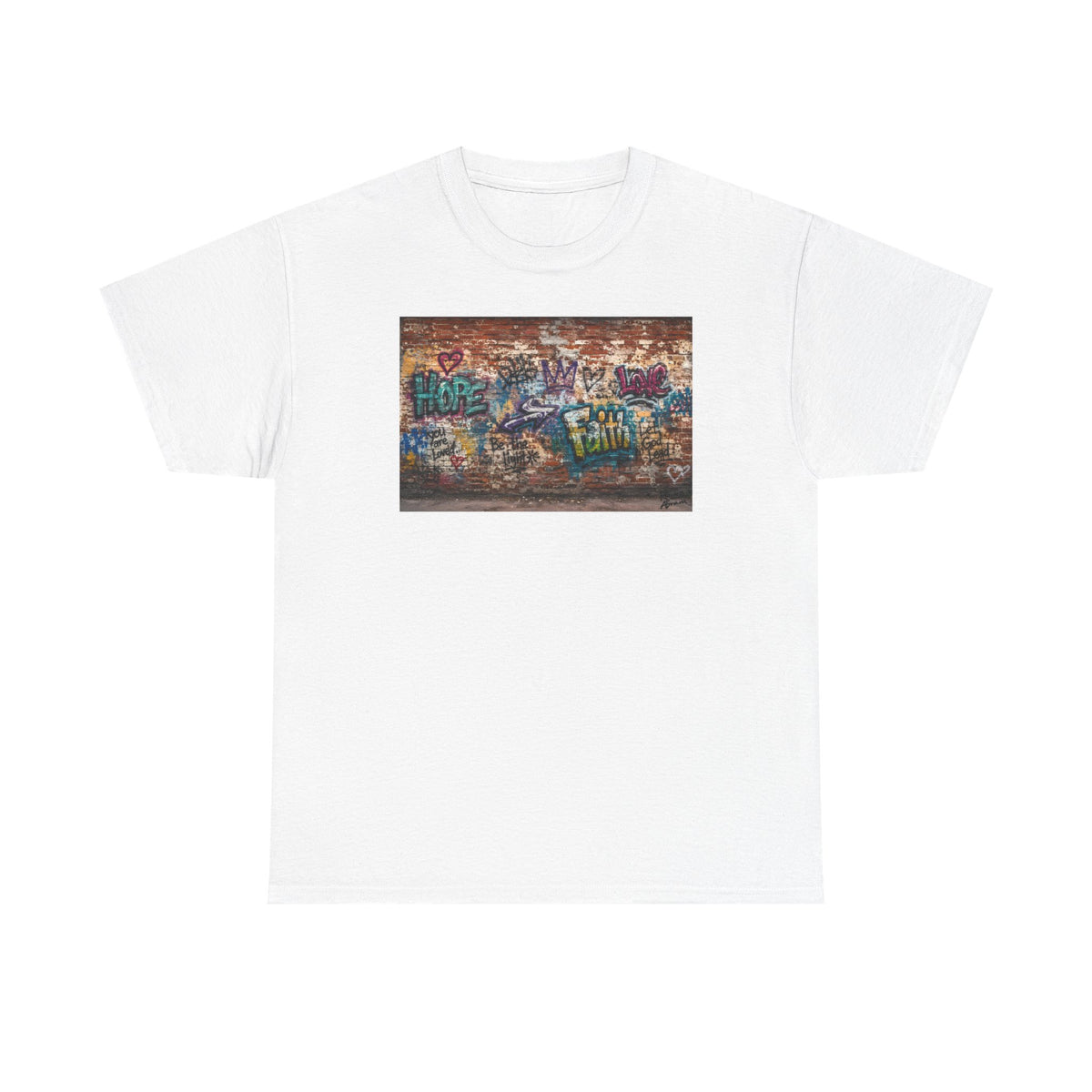 Walls of Faith - T-Shirt | Religious Inspirational Tee | Hope + Faith + Love
