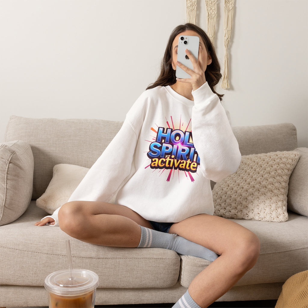 Holy Spirit Activate - Crewneck Sweatshirt | Spirit-led Christian Living